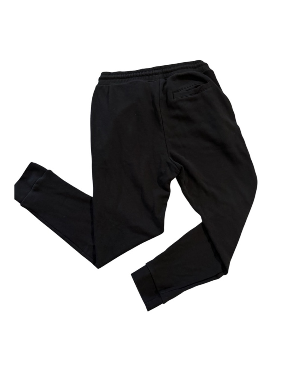 H&M Black Jogger Sweatpants Regular Fit Drawstring Size M - Picture 2 of 3